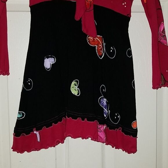 Indigo Artwear Handpainted heart Dress Sz 6 NWOT - Picture 2 of 8